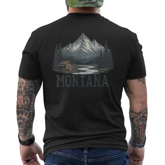 Souvenirintage Paysage Du Montana Rétro T-shirt imprimé au dos - Cadeauxyz