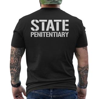 Uniforme De Prison Pénitentiaire D'état T-shirt imprimé au dos - Cadeauxyz