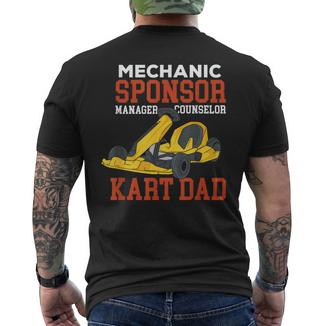 Vai Kart Papà Meccanicoponsor Manager Consulente Kart T-shirt da uomo con stampa posteriore - Novitaregali