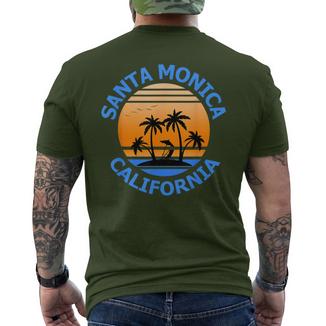 Santa Monica Deacances California T-shirt imprimé au dos - Cadeauxyz