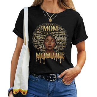 Mom Black African American Black Mom Life Mother's Day Women T-shirt | Mazezy