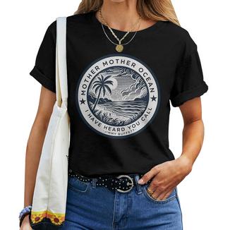 Vintage Mother Ocean Jimbuffett Tribute Latitudes Distressed Women T-shirt | Mazezy