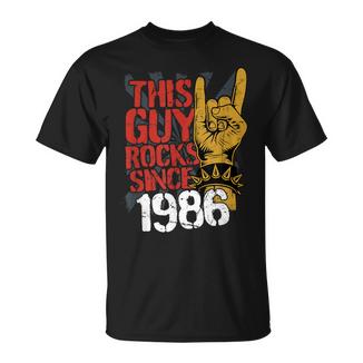 1986Intage Anniversaire Classic Rock Musique Hommes Cadeau T-Shirt - Cadeauxyz