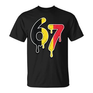67 Belgiqueixeven Drapeau Belge T-Shirt - Cadeauxyz