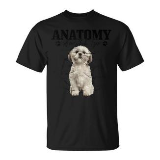 Anatomia Di Unhih Tzu Cane Divertente Carino Pitbull Mamma Pitbull Papà Maglietta - Novitaregali
