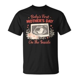 Baby’S First Mother’S Day On The Inside Cute Pregnancy Mom T-Shirt - Thegiftio