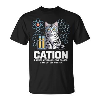 Cation An Ion Avec La Charge Interactive Des Pattes Le Plus Mignon Des Chats T-Shirt - Cadeauxyz