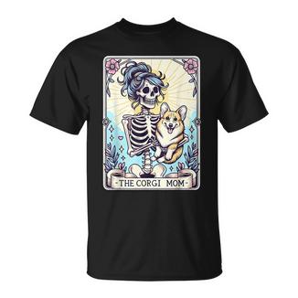 The Corgi Mom Skeleton Corgi Mama Puppy Dog Lover Women T-Shirt - Thegiftio