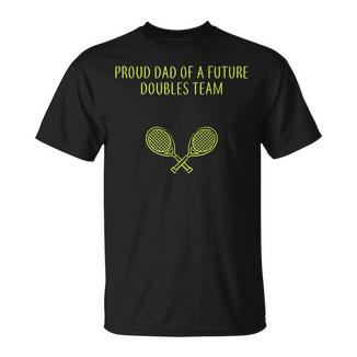 Fiero Papà Di Un Futuro Doppio Team Identico Twins Tennis Maglietta - Novitaregali