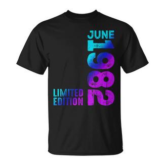 Génial Juin 1982 Depuis 1982Intage 1982 Rétro 1982 T-Shirt - Cadeauxyz