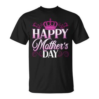 Happy Mother's Day 2026 Crown Pink For Mom & Grandma T-Shirt | Mazezy