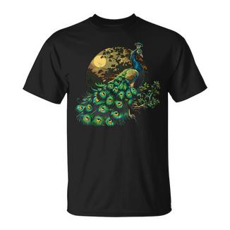 Illustration De Paon En Plumes Colorées T-Shirt - Cadeauxyz