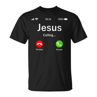 Jesus Is Calling Divertido Regalo Cristiano De Jesús Camiseta unisex - Regaloses