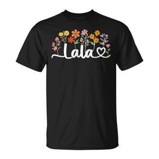 Lala Mother's Day For Grandma Wildflower Floral Women T-Shirt | Mazezy