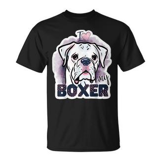 I Love My Boxer Dog Mom Dad Kawaii Dog Doodles ボクサー 犬 Tシャツ - Kawaiitshirt