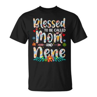 Mother's Day Blessed To Be Called Mom And Nene Flowers T-Shirt - Thegiftio