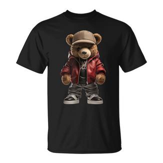 Ours En Peluche Graphique Urban Hip Hop T-Shirt - Cadeauxyz
