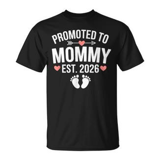 Promoted To Mommy Est 2026 First Time Mom Mama T-Shirt - Thegiftio