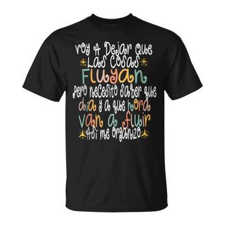 Retro Groovyoy A Dejar Que Las Cosas Fluyan Pero Necesito In Mangas Camiseta unisex - Regaloses