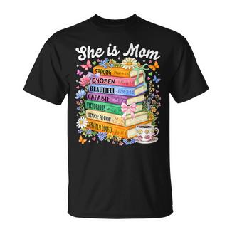 She Is Mom Christian Mama Bible Verse Mother's Day Women T-Shirt - Thegiftio