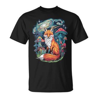 Trippy Psychédélique Renard Renards T-Shirt - Cadeauxyz