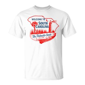 Bienvenue En Caroline Duud L'état Du Palmetto T-Shirt - Cadeauxyz