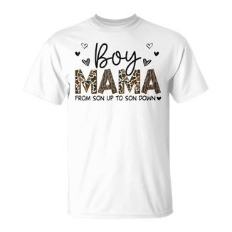 Boy Mama From Son Up To Son Down Camo Happy Mom T-Shirt - Monsterry