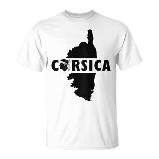 Corsica Et Dessin Corse Dans Le Dos Idée-Cadeau Corse T-Shirt - Cadeauxyz