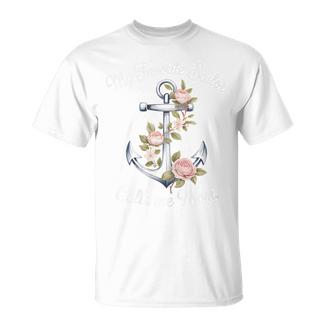 Floral Favorite Proud Sailor Mom Wife Us Mom's Mother Day T-Shirt - Monsterry