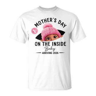 Personalized 1St Mother's Day On The Inside Baby 2026 T-Shirt | Mazezy