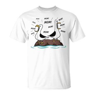 Mom Seagull Mama Seagulls Mother's Day Humor Gitfs T-Shirt | Mazezy
