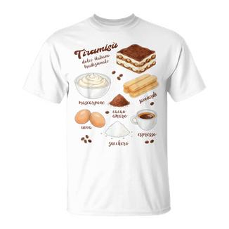 Thé Avec Recette De Tiramisu Dolce Italiano Espresso Coffee Tradition T-Shirt - Cadeauxyz